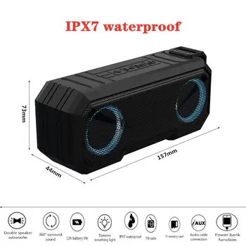 Bluetooth Speaker Portable Speaker Powerful Column Music Center Boom Box Waterproof Subwoofer Music Sound System with Fm AUX TF
Bluetooth Speaker Portable Speaker Powerful Column Music Center Boom Box Waterproof Subwoofer Music Sound System with Fm AUX TF