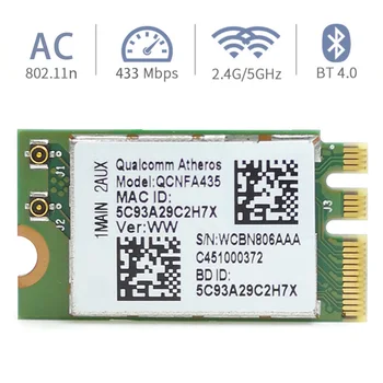 433Mbps Dual-band 2.4/5G Wireless Network Card QCNFA435 NGFF M2 802.11AC NGFF M2 Interface
433Mbps Dual-band 2.4/5G Wireless Network Card QCNFA435 NGFF M2 802.11AC NGFF M2 Interface
