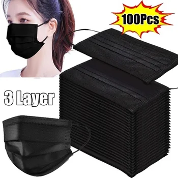 In Stock 50pcs Disposable Black Adult Mask Anti Dust 3 Layers Filter Earloop Non Woven Face Mouth Mask for Men Women
In Stock 50pcs Disposable Black Adult Mask Anti Dust 3 Layers Filter Earloop Non Woven Face Mouth Mask for Men Women