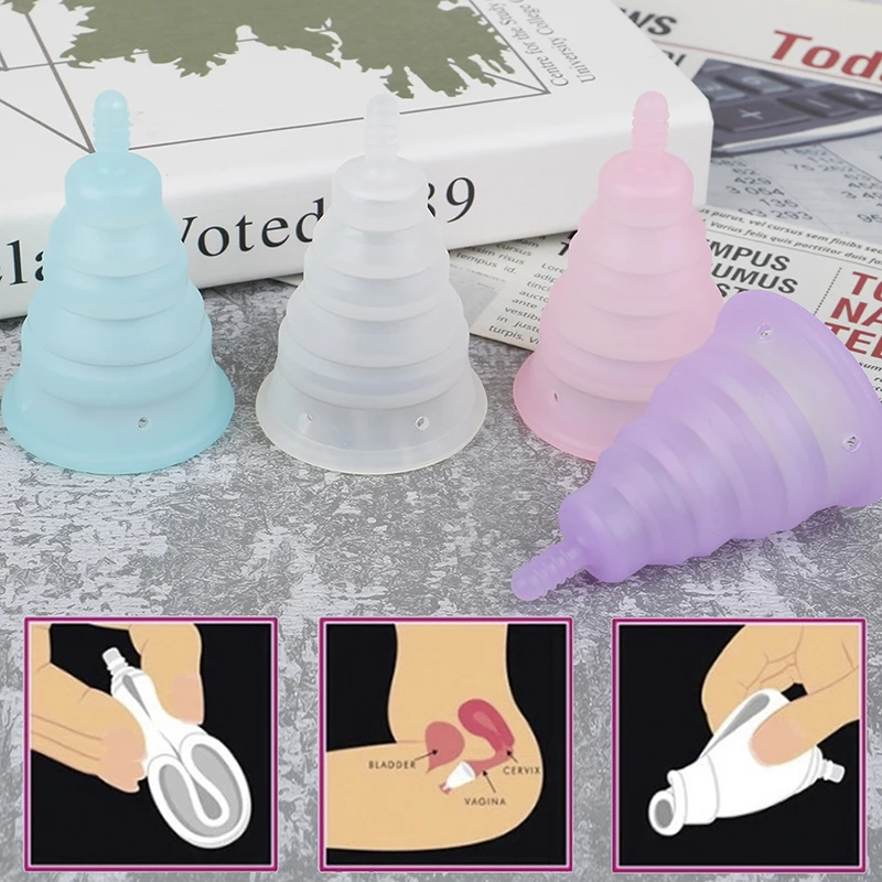 

1Pcs Foldable Medical Grade Silicone Menstrual Cup Feminine Hygiene Reusable Women Health Period Cup Menstrual Lady Cup