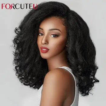 FORCUTEU 20inch Ombre Afro Kinky Straight Wig Wave Ends Synthetic Fluffy Heat Resistant Marley Wigs for Women
FORCUTEU 20inch Ombre Afro Kinky Straight Wig Wave Ends Synthetic Fluffy Heat Resistant Marley Wigs for Women