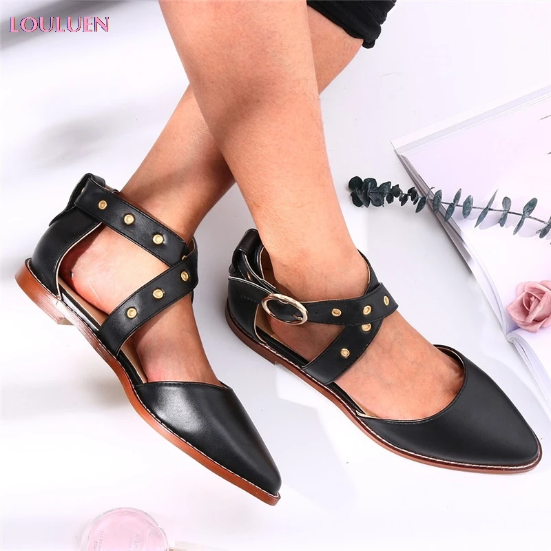 LOULUEN 2019 Sexy Women Sandals Women Pointed Toe Flat With Cross Punk Classic Metal Buckle Cover Heels Shoes Plus Size 43 #0730
LOULUEN 2019 Sexy Women Sandals Women Pointed Toe Flat With Cross Punk Classic Metal Buckle Cover Heels Shoes Plus Size 43 #0730