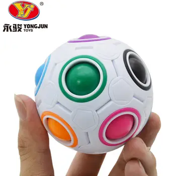 

YongJun YJ Rainbow Wisdom Balls Football Magic Cube toys for children Gifts Learing Toy Brain Teaser Games Cubo Magico learning
