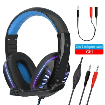 Professional LED Light Gaming Headphones Wired Headset Computer Headphones With Microphone Volume Control For PC PS4
Professional LED Light Gaming Headphones Wired Headset Computer Headphones With Microphone Volume Control For PC PS4