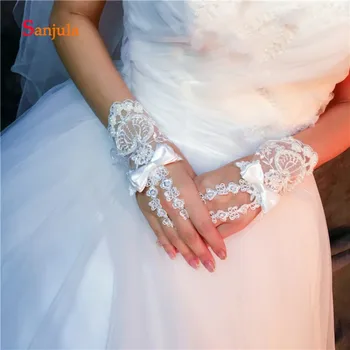 Wrist Length Short Wedding Gloves for Bridal Beaded Lace Gloves with Bow Fingerless Women Party Glover Wedding Accessories G21
Wrist Length Short Wedding Gloves for Bridal Beaded Lace Gloves with Bow Fingerless Women Party Glover Wedding Accessories G21
