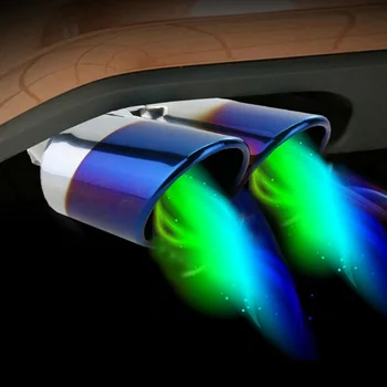 63MM Universal Car Rear Dual Exhaust Pipe Tail Muffler Tip Throat Silver&Blue Polished Stainless Steel Tailpipe 300g
63MM Universal Car Rear Dual Exhaust Pipe Tail Muffler Tip Throat Silver&Blue Polished Stainless Steel Tailpipe 300g