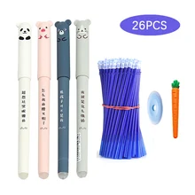26Pcs/Lot Cute Animals Erasable Pen Refill Set Washable Handle 0.35mm Blue ink Erasable Rods Ballpoint pen for School Stationery
26Pcs/Lot Cute Animals Erasable Pen Refill Set Washable Handle 0.35mm Blue ink Erasable Rods Ballpoint pen for School Stationery