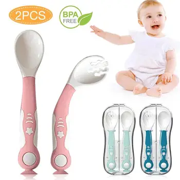 Baby Silicone Spoon Fork with Storage Box Set Infant Learning Tableware Kids Mother Feeding Solid Utensils Cutlery Fresh Sucker
Baby Silicone Spoon Fork with Storage Box Set Infant Learning Tableware Kids Mother Feeding Solid Utensils Cutlery Fresh Sucker