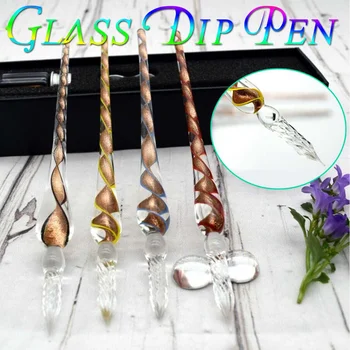 Glass Dip Pen Set Glass Pens Color Pattern Transparent Fountain Pen Gift Set With 7ml Ink Color Christmas Gift Stationery
Glass Dip Pen Set Glass Pens Color Pattern Transparent Fountain Pen Gift Set With 7ml Ink Color Christmas Gift Stationery