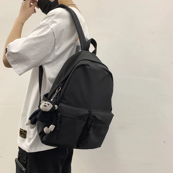 HOCODO Solid Color Nylon Backpack Women Simple Leisure Backbag Large Capacity Travel Backpacks School Bag For Teenage Black 2020
HOCODO Solid Color Nylon Backpack Women Simple Leisure Backbag Large Capacity Travel Backpacks School Bag For Teenage Black 2020