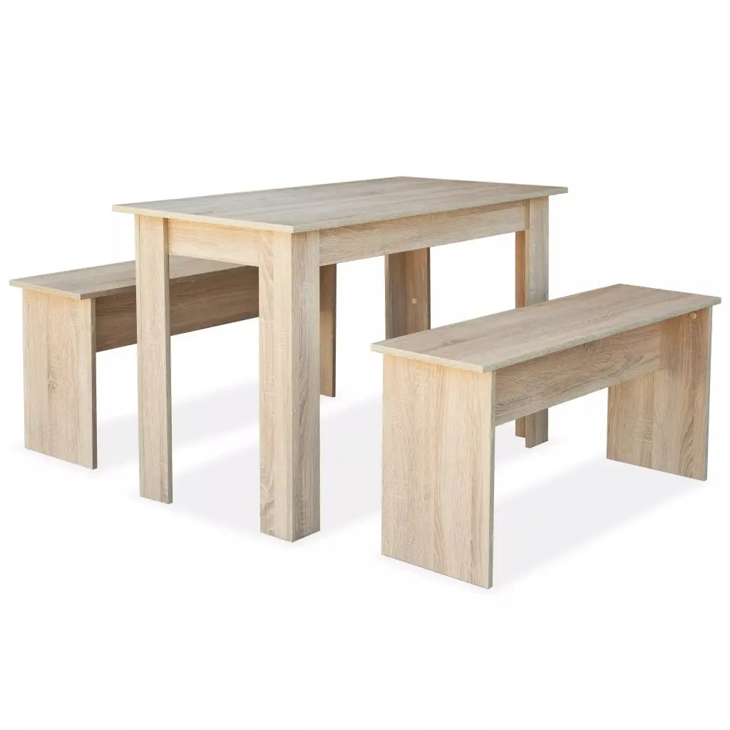 New Modern VidaXL Dining Table and Benches 3 Pieces Oak Wood Dinning Table for Dining Room Kitchen Table Set for Kitchen Room
New Modern VidaXL Dining Table and Benches 3 Pieces Oak Wood Dinning Table for Dining Room Kitchen Table Set for Kitchen Room