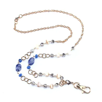 Blue Beaded Chain Lanyards Women's Fashion Jewelry Necklace Lanyards with ID Holder Keychain Holder Badge Key Holder
Blue Beaded Chain Lanyards Women's Fashion Jewelry Necklace Lanyards with ID Holder Keychain Holder Badge Key Holder