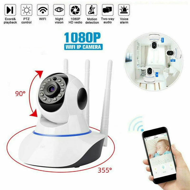 Original 1080P Wireless IP Camera Home Security WIFI Camera Way Surveillance Audio CCTV Pet Camera Baby Monito
Original 1080P Wireless IP Camera Home Security WIFI Camera Way Surveillance Audio CCTV Pet Camera Baby Monito