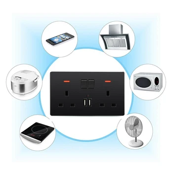 Wall Socket Double Wall Socket 220V 13A Square Foot Three Hole Socket Charger Port Socket Board Household Wall Mounted Sockets
Wall Socket Double Wall Socket 220V 13A Square Foot Three Hole Socket Charger Port Socket Board Household Wall Mounted Sockets