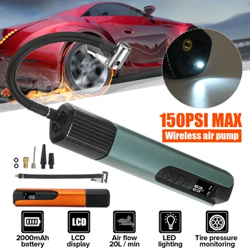 2000mAh 150PSI Car Inflatable Air Pump USB interface Cordless Air compressor Car Mini bike pumpTyre Inflator motorcycle tire
2000mAh 150PSI Car Inflatable Air Pump USB interface Cordless Air compressor Car Mini bike pumpTyre Inflator motorcycle tire