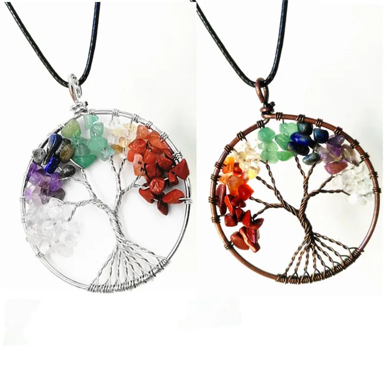 Accessories Colorful Natural Gravel Crystal Rough Stone Handmade Winding Lucky Tree Lucky Tree Necklace
Accessories Colorful Natural Gravel Crystal Rough Stone Handmade Winding Lucky Tree Lucky Tree Necklace