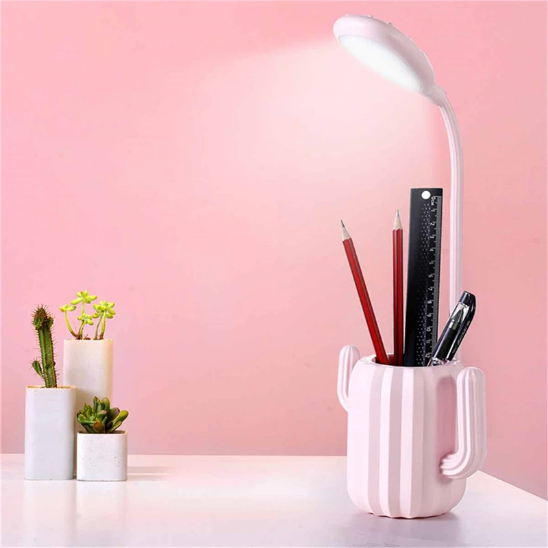 Creative Cactus LED Desk Lamp 1200mA USB Rechargeable Touch Switch 3 Modes Adjustable Table Ligh with Pen Storage Holder
Creative Cactus LED Desk Lamp 1200mA USB Rechargeable Touch Switch 3 Modes Adjustable Table Ligh with Pen Storage Holder