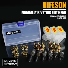 HIFESON 36PCS Pneumatic Rivet Gun Iron Nut Steel Material Thread Pull Head Riveting Nut M3-M10 Multi Size Insert Nutsert Cap
HIFESON 36PCS Pneumatic Rivet Gun Iron Nut Steel Material Thread Pull Head Riveting Nut M3-M10 Multi Size Insert Nutsert Cap