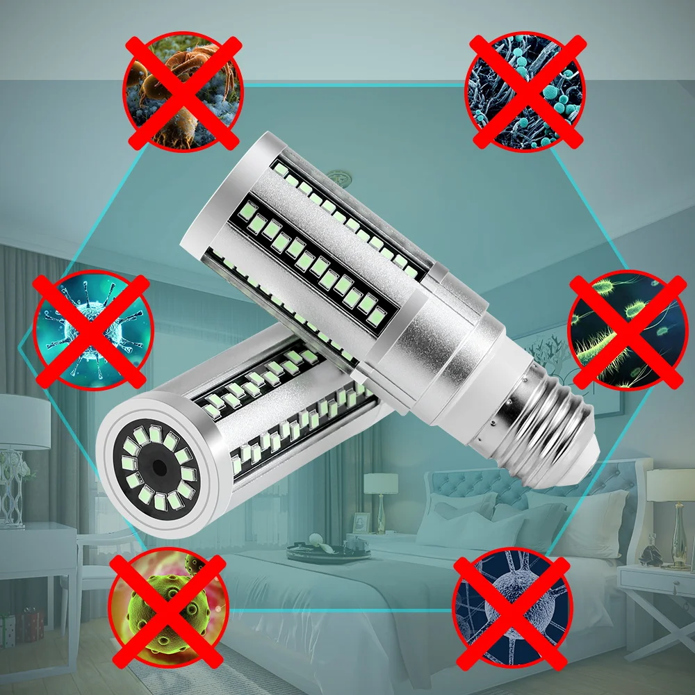 E27 UVC Germicidal Lamp 110V Sterilize Light UV LED Lamp 15W 20W Disinfection LED Corn Bulb 220V Ultraviolet LED Bulb Amuchina
E27 UVC Germicidal Lamp 110V Sterilize Light UV LED Lamp 15W 20W Disinfection LED Corn Bulb 220V Ultraviolet LED Bulb Amuchina