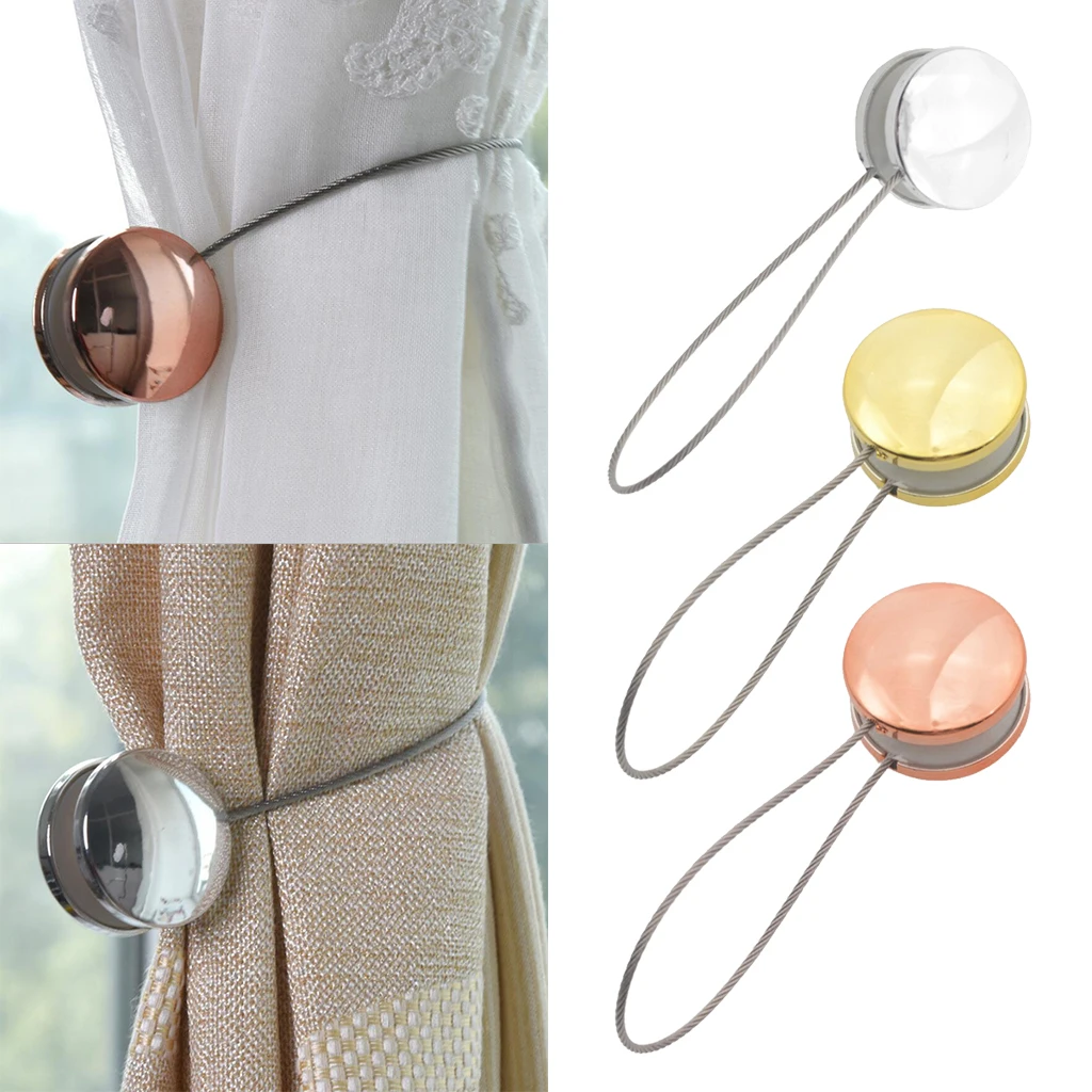 1 Piece Practical Magnetic Curtain Tiebacks Clips Drape Holdbacks Drapery Home Window Wire Holder Bedroom Balcony Accessories 1 Piece Practical Magnetic Curtain Tiebacks Clips Drape Holdbacks Drapery Home Window Wire Holder Bedroom Balcony Accessories