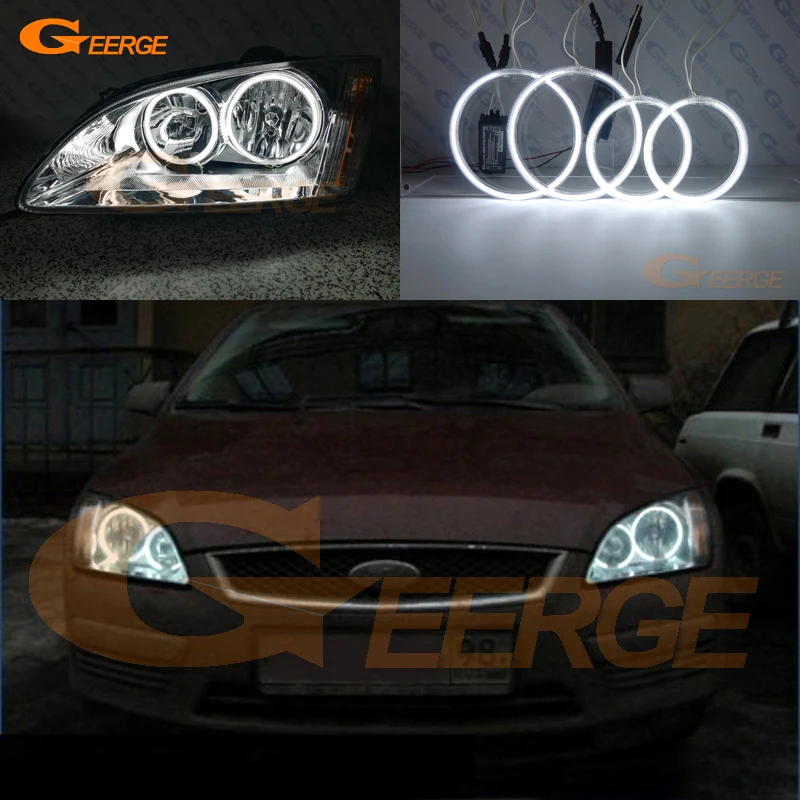 Для Ford Focus II Mk2 2004 2005 2006 2007 2008 Европейская фара отличная ультра яркая CCFL ангельские