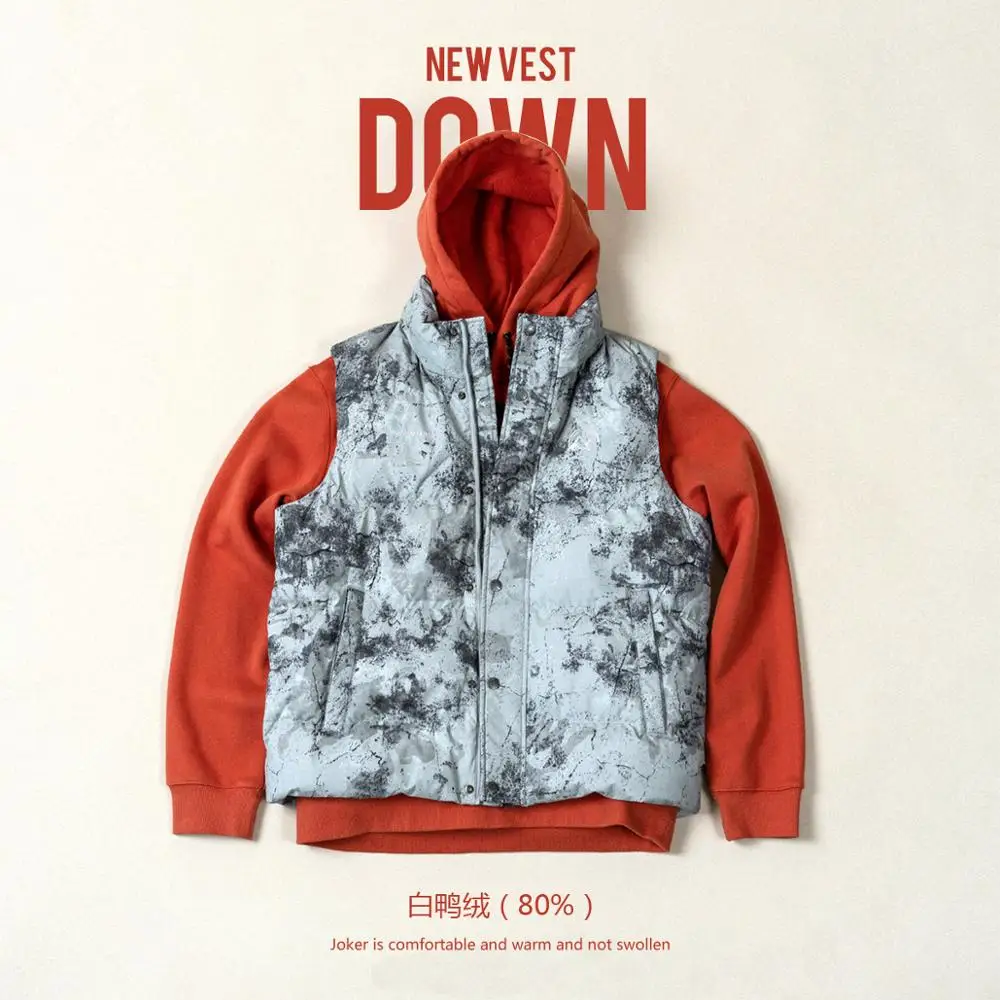 SIMWOOD Winter new granite-print 80% white duck down gilet men quilted vest qualited sleeveless coats brand clothing SI150441
SIMWOOD Winter new granite-print 80% white duck down gilet men quilted vest qualited sleeveless coats brand clothing SI150441