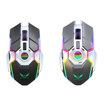 Mechanical Wireless 2.4G 7 Button 2400DPI Mouse USB Receiver RGB streaming effect FOR game and office
Mechanical Wireless 2.4G 7 Button 2400DPI Mouse USB Receiver RGB streaming effect FOR game and office