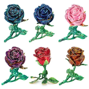 NEW Creative Alloy Enamel Rose Flower Jewelry Gift Box Wedding Necklace Rings Earrings Gift Box Drop Shipping
NEW Creative Alloy Enamel Rose Flower Jewelry Gift Box Wedding Necklace Rings Earrings Gift Box Drop Shipping