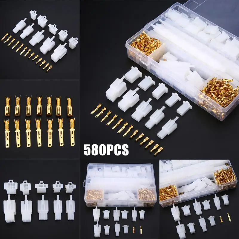 580pcs 2.8mm 2/3/4/6/9 Pin Motorcycle Automotive Electrical Wire Terminal Male Female Cable Connector Plug Kits
580pcs 2.8mm 2/3/4/6/9 Pin Motorcycle Automotive Electrical Wire Terminal Male Female Cable Connector Plug Kits