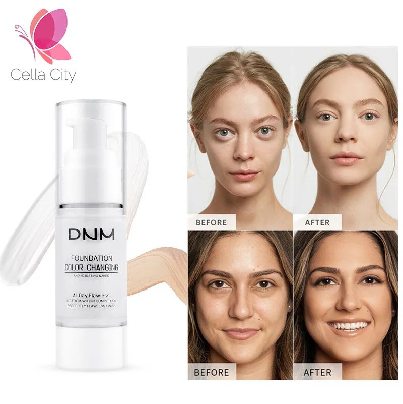 Cella City color changing foundation 30ml make up base full coverage liquid base waterproof foundation cream natural makeup
Cella City color changing foundation 30ml make up base full coverage liquid base waterproof foundation cream natural makeup