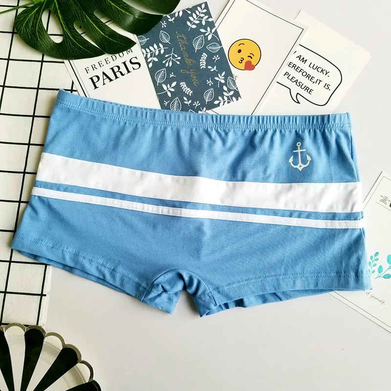 Stripe Navy Printing Female Panties Low-Rise Patchwork Boyshort Underwear Women M-2XL 
Stripe Navy Printing Female Panties Low-Rise Patchwork Boyshort Underwear Women M-2XL