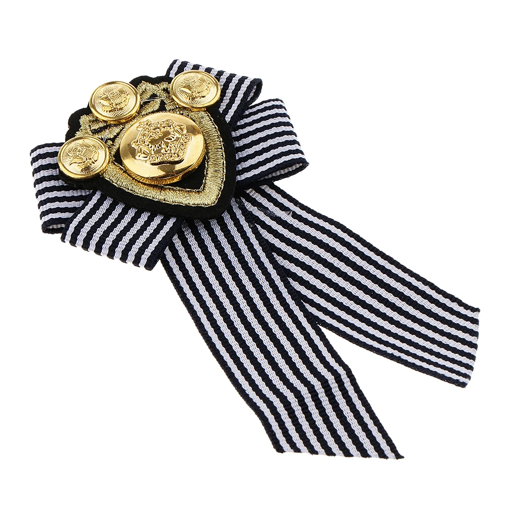 Vintage Pre-tied Bowknot Brooch Fabric Bow Tie Men Wome British Badge Pin Vintage Pre-tied Bowknot Brooch Fabric Bow Tie Men Wome British Badge Pin