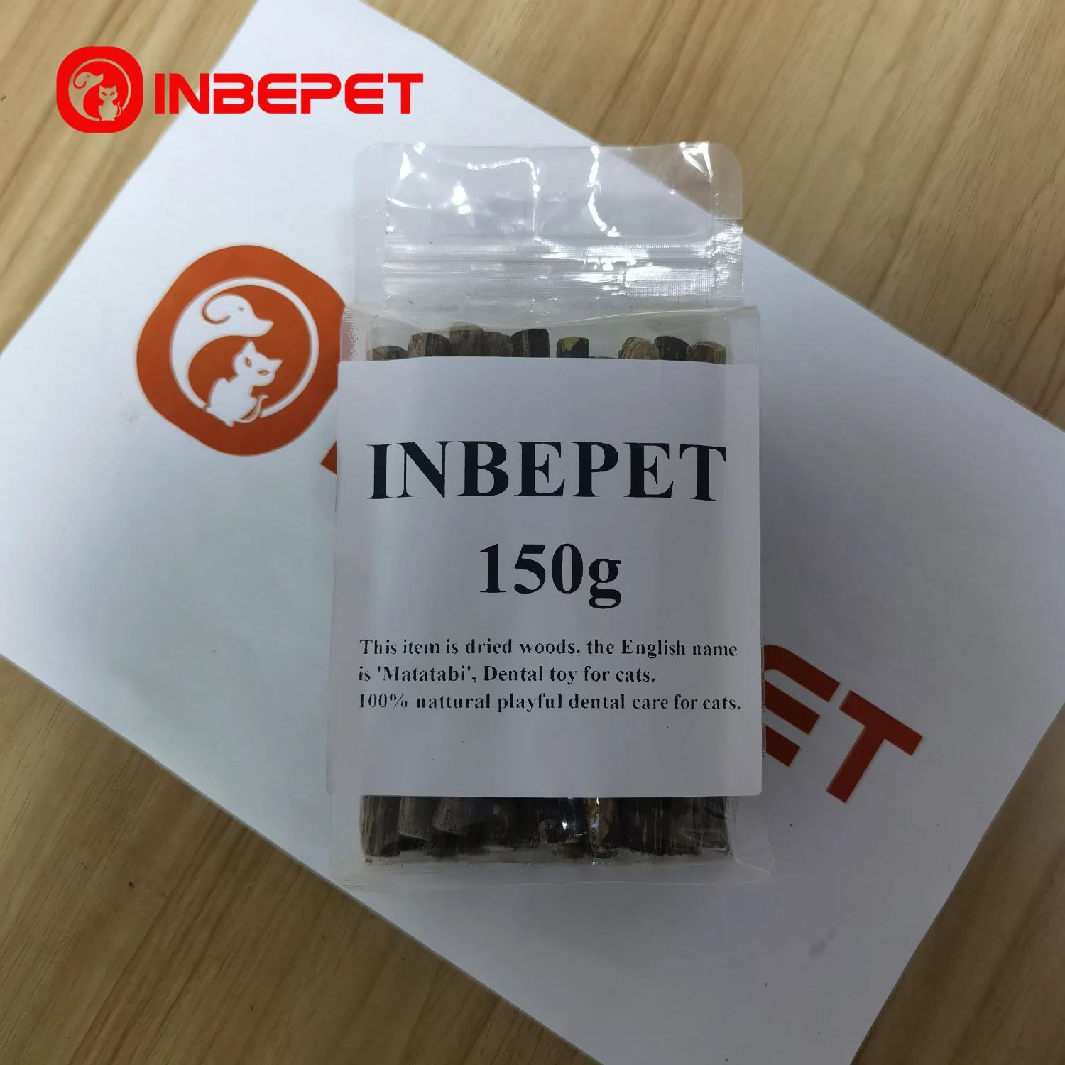 

INBEPET 100g/150g Cat Toys Stick Natural Fruit Matatabi Cat Snacks Sticks Catnip Pet Cat Molar Rod 120mm X 7-10mm