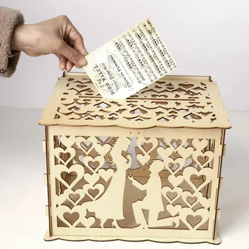 Wedding Propose Greeting Card Box Wooden Box Lock Wedding Party Decoration Money Case with Key
Wedding Propose Greeting Card Box Wooden Box Lock Wedding Party Decoration Money Case with Key