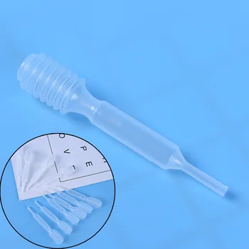 10Pcs 5ml Liquid Transfer Graduated Pipettes for Laboratory Experiment Medical Microbiology Transparent Eye Dropper Set