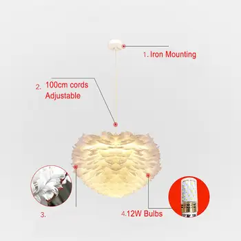 Nordic Creative LED Feather Pendant lights Bedroom Pendant lamp Personality Warm Romantic INS Wedding Room Deocor Lighting 
Nordic Creative LED Feather Pendant lights Bedroom Pendant lamp Personality Warm Romantic INS Wedding Room Deocor Lighting