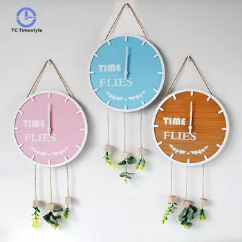 Wall Clock Wooden Girl Nordic Simple Leaves Round Clock Home Decoration With Rope Modern Design Living Room Silent Quartz
Wall Clock Wooden Girl Nordic Simple Leaves Round Clock Home Decoration With Rope Modern Design Living Room Silent Quartz
