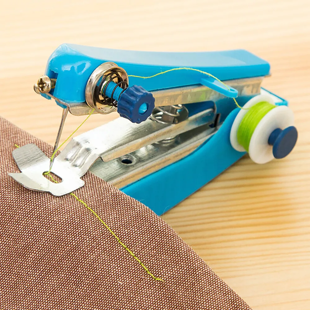 Портативный рукоделие беспроводные мини Ручные Одежда ткани для швейной машины
