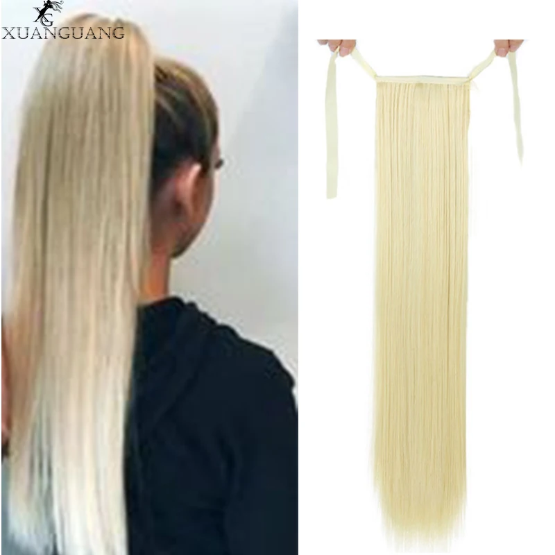 XUANGUANG Long Straight Drawstring Ponytail Synthetic Heat Resistance Ponytail Clip In Hair Extensions for Woman
XUANGUANG Long Straight Drawstring Ponytail Synthetic Heat Resistance Ponytail Clip In Hair Extensions for Woman