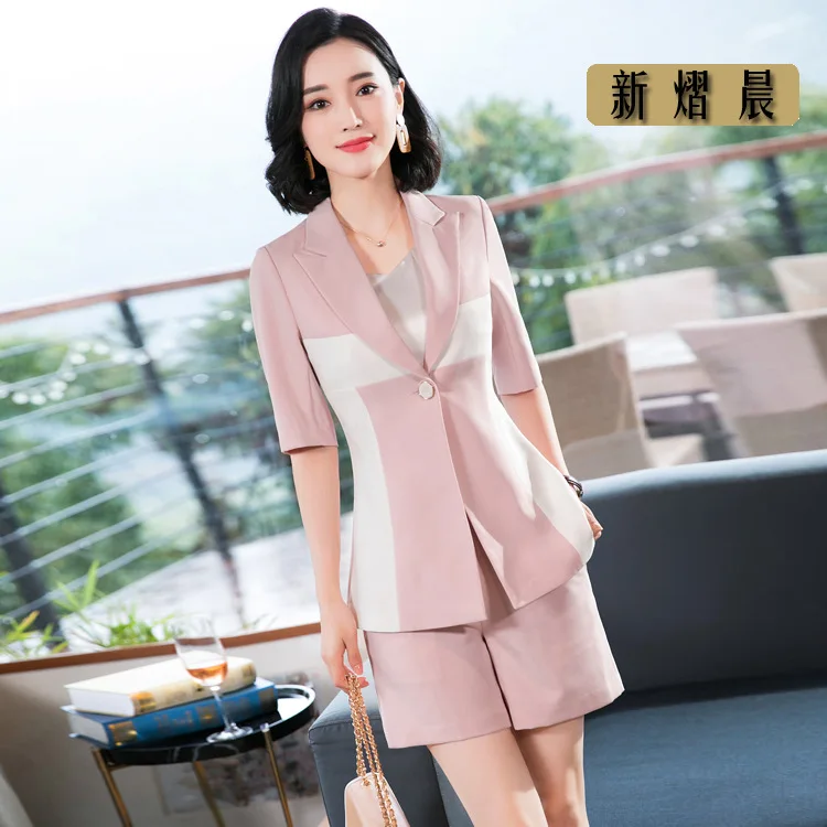 Pink Small Suit Versatile Slimming 2019 Spring Summer New Style Korean-style Suit Capri Half-sleeve Shirt Small Suit WOMEN'S Coa
Pink Small Suit Versatile Slimming 2019 Spring Summer New Style Korean-style Suit Capri Half-sleeve Shirt Small Suit WOMEN'S Coa