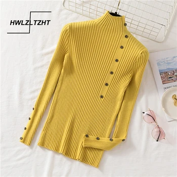 HWLZLTZHT Women Autumn Knitted Sweater Slim Pullovers Knitted Female Cotton Soft Elastic Button Long Sleeve Turtleneck
HWLZLTZHT Women Autumn Knitted Sweater Slim Pullovers Knitted Female Cotton Soft Elastic Button Long Sleeve Turtleneck