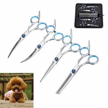 6Pcs/Lot Dog Grooming Scissors Set Professional Straight Curved Cutting Thinning Shears Kit Puppy Hair Trimmer Pet Beauty Favor
6Pcs/Lot Dog Grooming Scissors Set Professional Straight Curved Cutting Thinning Shears Kit Puppy Hair Trimmer Pet Beauty Favor