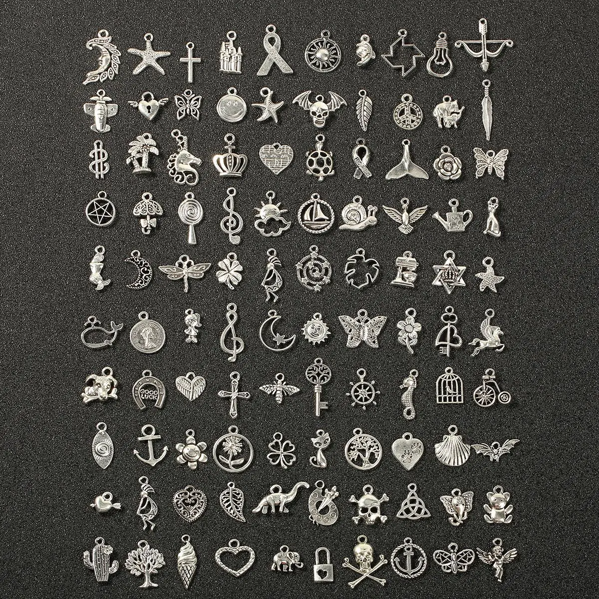 20/40pcs/lot Mixed Life Trees Cat Butterfly Animals Charms DIY Bracelet Tibet Silver Pendant Neacklace Jewelry Making | Украшения и