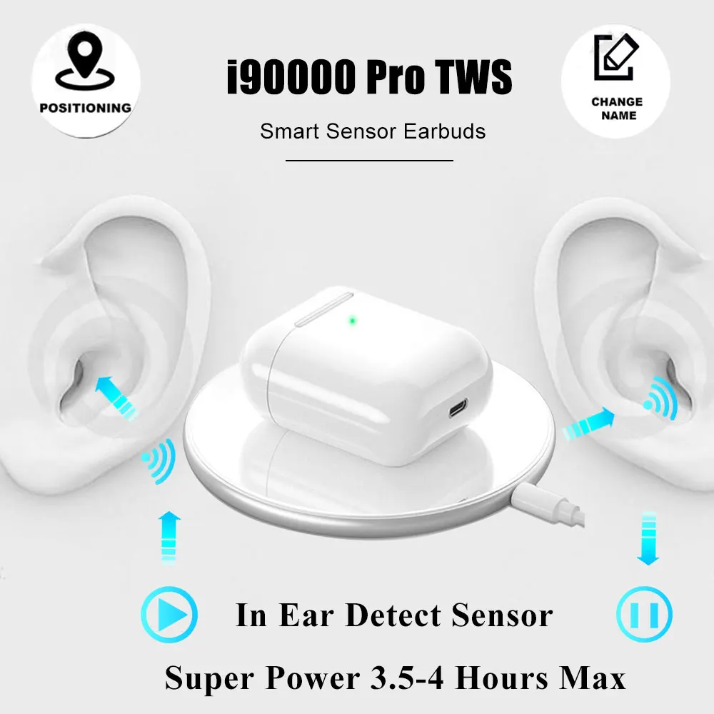 New i90000 Pro Super Bass Wireless Earphone 8D Stereo Bluetooth Headset Smart sensor Headphone with Wireless charging Earbuds
New i90000 Pro Super Bass Wireless Earphone 8D Stereo Bluetooth Headset Smart sensor Headphone with Wireless charging Earbuds