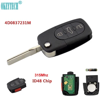 OkeyTech 2+1 3 Button Flip Folding Remote Auto Car Key 315Mhz ID48 Chip 4D0837231M for Audi for A6 TT Quattro S6 Free Shipping
OkeyTech 2+1 3 Button Flip Folding Remote Auto Car Key 315Mhz ID48 Chip 4D0837231M for Audi for A6 TT Quattro S6 Free Shipping
