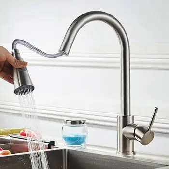 (Ship from US) Kitchen Spring Faucet Stainless Steel 360 Degree Rotating Pull Down Sprayer Flexible Tap Hot & Cold Water Pipe
(Ship from US) Kitchen Spring Faucet Stainless Steel 360 Degree Rotating Pull Down Sprayer Flexible Tap Hot & Cold Water Pipe