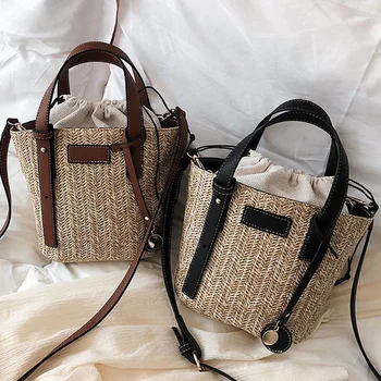 Straw Woven Women's Shoulder Bag Fashion Bohemian Beach Handbag Large Capacity Shopping Bag Travel Bag 
Straw Woven Women's Shoulder Bag Fashion Bohemian Beach Handbag Large Capacity Shopping Bag Travel Bag