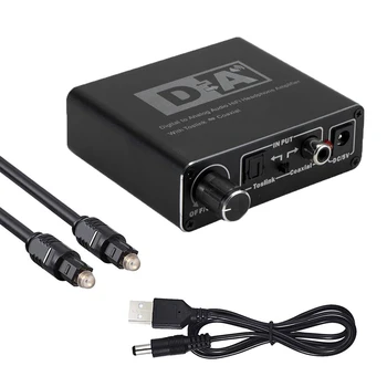 192kHz DAC Converter Receiver Volume Control Digital Optical Coaxial Toslink to Analog Audio Converter 3.5 Jack Audio Adapter
192kHz DAC Converter Receiver Volume Control Digital Optical Coaxial Toslink to Analog Audio Converter 3.5 Jack Audio Adapter