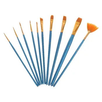 10Pc Acrylic Paint Brush Nylon Hair Watercolor Flabellum Pointed Tip Artists Set
10Pc Acrylic Paint Brush Nylon Hair Watercolor Flabellum Pointed Tip Artists Set