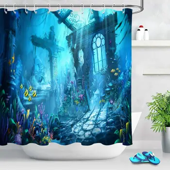 Fantasy Underwater World Shower Curtain Coral Seaweed Tropical Fish Sea Marine Life Print Fabric Bathroom Curtains Decor
Fantasy Underwater World Shower Curtain Coral Seaweed Tropical Fish Sea Marine Life Print Fabric Bathroom Curtains Decor